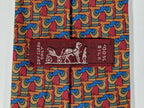 007273 Hermès tie whimsical falcon pattern 7273 MA