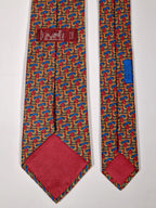 007273 Hermès tie whimsical falcon pattern 7273 MA
