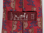 Hermès silk tie red climbing bear  7282 MA
