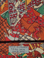 Hermès silk tie multicolor heraldic pattern 7286 MA