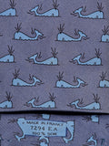 007294 Hermès tie blue whale pattern 7294 EA