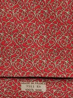 Hermès silk tie red geometrical pattern 7311 EA