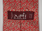 Hermès silk tie red geometrical pattern 7311 EA