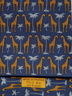 Hermès silk tie blue giraff whimsical pattern 7314 EA