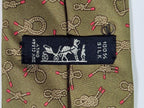 007321 Hermès tie green knot pattern 7321 EA