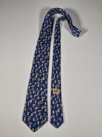 Hermès silk tie blue beer 7357 PA
