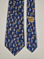 Hermès silk tie blue beer 7357 PA