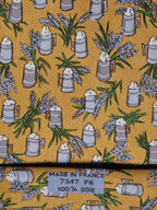 Hermès silk tie yellow beer 7357 PA