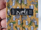 Hermès silk tie yellow beer 7357 PA