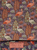 007361 Hermès tie blue bird and garden pattern Hermès 7361 PA tie blue