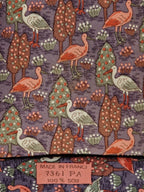 007361 Hermès tie blue bird and garden pattern Hermès 7361 PA tie blue