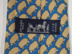 007367 Hermès tie blue Whimsical sheep 7367 PA