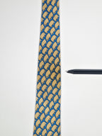 007367 Hermès tie blue Whimsical sheep 7367 PA
