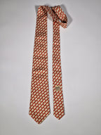 007367 Hermès tie red whimsical sheep 7367 PA