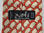 007367 Hermès tie red whimsical sheep 7367 PA