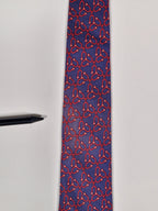 007382 Hermès tie blue equestrian pattern 7383 PA