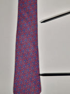 007382 Hermès tie blue equestrian pattern 7383 PA