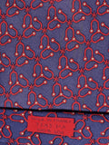 007382 Hermès tie blue equestrian pattern 7383 PA