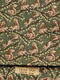 Hermès silk tie geen squirrel whimsical pattern 7392 PA