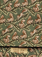 Hermès silk tie geen squirrel whimsical pattern 7392 PA