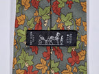 Hermès silk tie green leaf pattern Hermès 7406 PA tie green