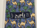 007418 Hermès tie blue dromedary pattern 7418 HA