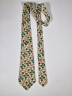 007418 Hermès tie white dromedary pattern 7418 HA