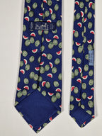 Hermès silk tie blue watermelon pattern 7435 HA
