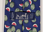 Hermès silk tie blue watermelon pattern 7435 HA