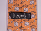 Hermès silk tie apricot hippo whimsical tie 7439 HA