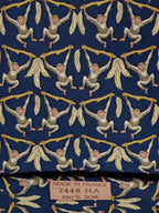 007448 Hermès tie blue whimsical monkeys 7448 HA