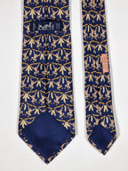 007448 Hermès tie blue whimsical monkeys 7448 HA