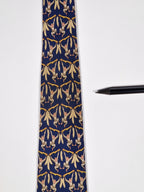 007448 Hermès tie blue whimsical monkeys 7448 HA