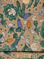 Hermès silk tie brown vegitables pattern 7460 HA
