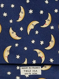 Hermès silk tie blue stars and moon 7462 HA