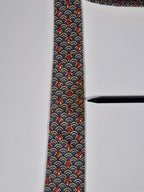 Hermès silk tie whimsical rabbit and waves 7464 HA