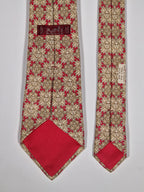 Hermès silk tie red sun pattern 7465 HA