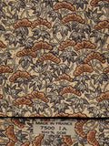 Hermès silk tie brown flower pattern 7500 IA