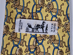 007504 Hermès tie yellow whimsical circus lions 7504 IA