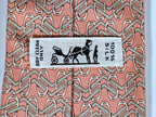007512 Hermès tie pink equestrian pattern 7512 IA
