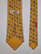 Hermès silk tie orange jockey clothing pattern 7513 IA