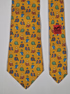 Hermès silk tie orange jockey clothing pattern 7513 IA