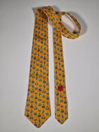 Hermès silk tie orange jockey clothing pattern 7513 IA