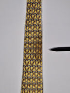 Hermès silk tie yellow horseshoe equestrian pattern 7523 IA