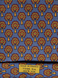 007544 Hermès tie blue trees pattern 7544 SA