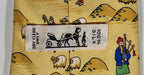 Hermès silk tie yellow scottish and sheep whimsical pattern 7549 SA