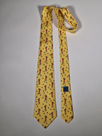 007551 Hermès tie yellow saxophone player 7551 SA