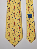 007551 Hermès tie yellow saxophone player 7551 SA