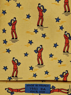 007551 Hermès tie yellow saxophone player 7551 SA