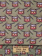 Hermès silk tie green drum pattern 7565 SA